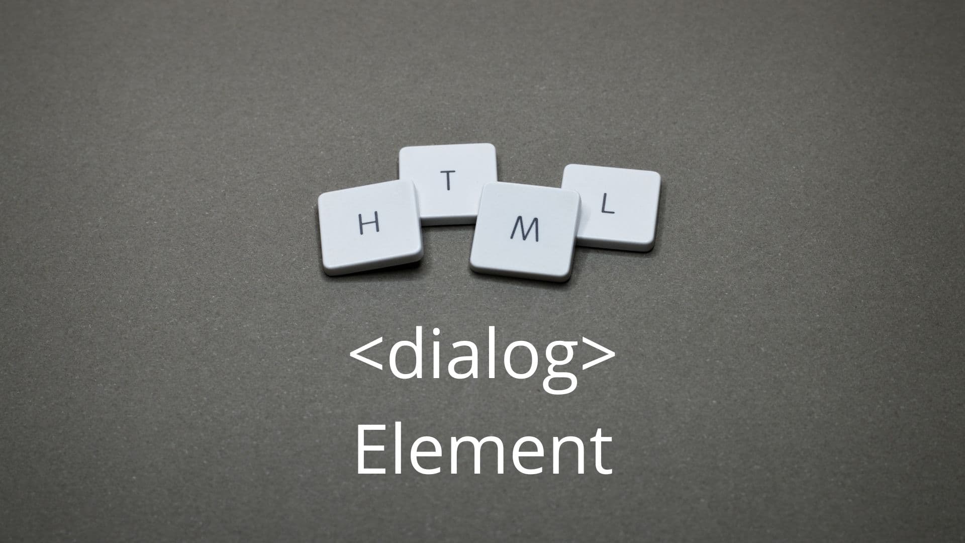 Implementing modal popup with native html <dialog> element