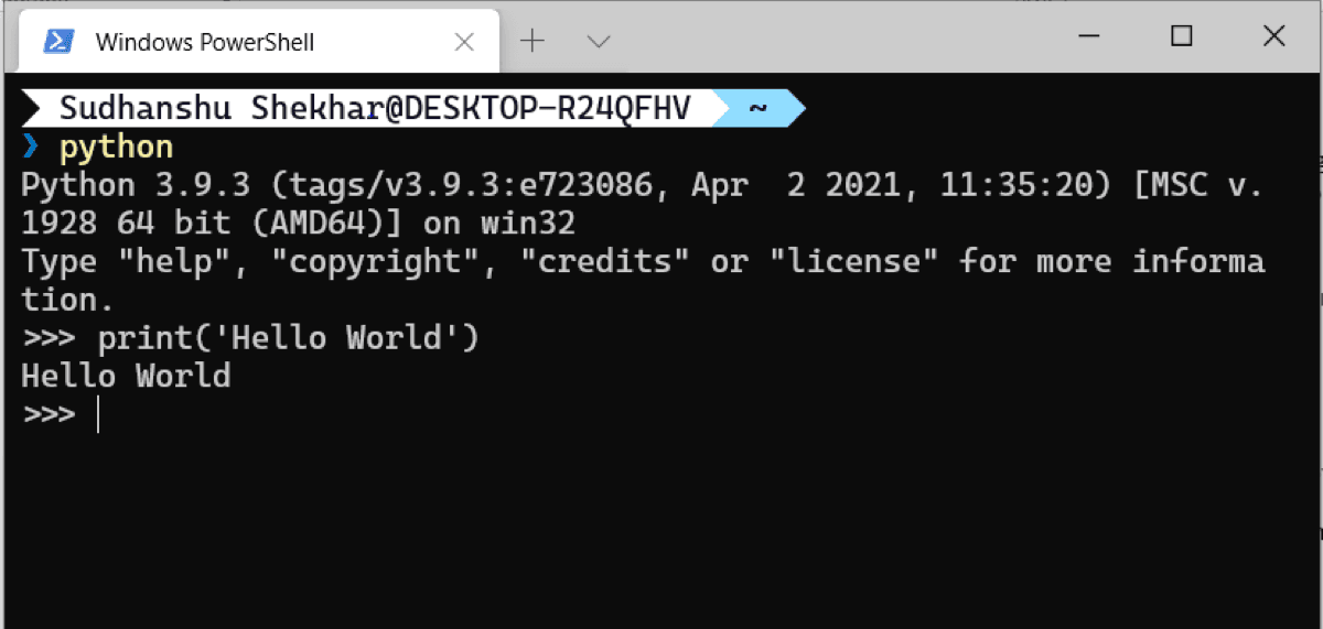 Getting started with python in windows